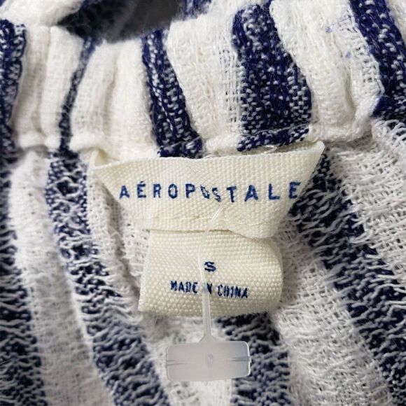 Areopostale Stripe Top Long Sleeves w/Slits Off Shoulder Pullover - Picture 9 of 9